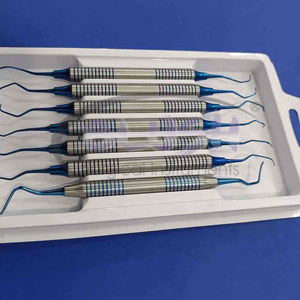 Juego de Curetas Gracey de 7 Piezas de Alta Calidad, Acero Inoxidable, Instrumentos Quirúrgicos Manuales para Cirugía General y Dental, con Certificación CE, por Blush Surgical - Product Image 1