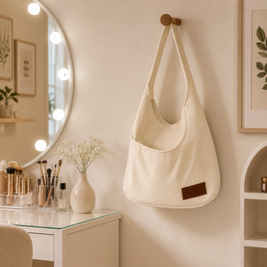 Premium Eco Friendly Fashion Corduroy Cotton Shoulder Tote <b>Bag</b> Reusable Lightweight Casual Shopping Travel Work <b>College</b> Carry - Product Image 2