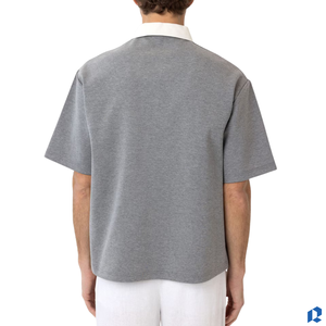<b>Mens</b> Export Quality Knitted Embroidered for ODM Bulk Order 100% Cotton Wholesale Solid Front Formal Short Sleeve Factory Direct - Product Image 5