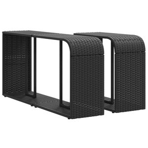 Grand ensemble de canapés de jardin modulaires en polyrotin brun, mobilier d'extérieur au design contemporain avec coussins en mousse haute densité - Product Image 6