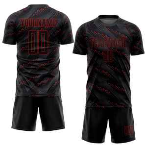 Men's Soccer Jersey Set Short Sleeve V-Neck Geometric Print White <b>Maroon</b> Moisture Wicking Polyester Adult All Seasons - Product Image 1