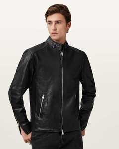 Veste en cuir de haute qualité pour homme, style classique, fermeture éclair, veste de moto, service d'échantillons direct usine disponible dès aujourd'hui - Product Image 5