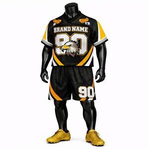 Conjunto de Camiseta y Pantalones Cortos de Fútbol Americano de Calidad Duradera, Uniforme Deportivo Transpirable, Ropa de Equipo Personalizada para Entrenamientos y Partidos - Product Image 2