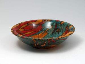 Tazón Grande de Resina y Madera con Acabado de Primera Calidad, Hecho a Mano, Borde Azul, Diseño Wabi Sabi, Ecológico, Moderno, para Servir Alimentos, Regalos y Decoración - Product Image 3