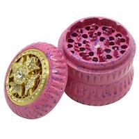Broyeur de fumée en alliage d'aluminium 63MM, point de pulvérisation de taille avec perceuse broyeur de fumée en métal