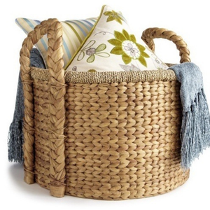 Best seller Good Quality Handles Sustainable Home Laundry Clothes <b>Basket</b> HandmadeLarge Handwoven <b>Water</b> <b>Hyacinth</b> <b>Storage</b> <b>Basket</b> - Product Image 3