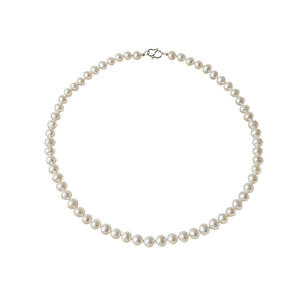 Collier de perles d'eau douce transparentes brillantes de 7 à 10 mm pour maman, en argent S925, cadeau pour la fête des mères avec boîte de livraison - Product Image 5