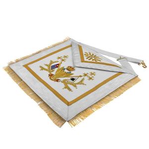 Regalia Masónica, Mandil Masónico de Alta Calidad Bordado a Máquina y Hecho a Medida para Maestro Masón - Product Image 2