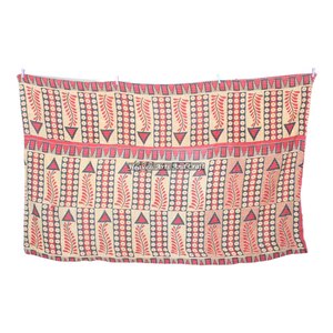 Multicolor Kantha Quilt Reversible <b>Throw</b> Quilted <b>Indian</b> Handmade Old Vintage Kantha Quilt Bedspread Decor Bengali <b>Indian</b> Revers - Product Image 4