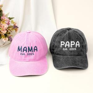Venta al por mayor OEM ODM al aire libre Vintage Casual desgastado Denim papá sombrero con bordado 3D logotipo personalizado gorra deportiva para hombres y mujeres - Product Image 2