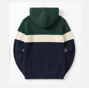 Sudadera con capucha de punto grueso personalizada para invierno, de algodón de alto gramaje, con forro térmico, bolsillos y hombros caídos, estilo streetwear para hombre. - Product Image 6