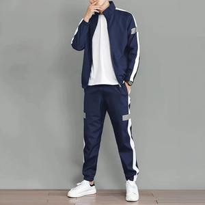 Nuevo Conjunto Deportivo de Primavera/Otoño para Hombre, Estilo Japonés, Sudadera con Capucha y Cierre de Botones, con Tiras Reflectantes, para Estudiantes - Product Image 3