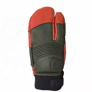 Leather <b>Ski</b> Gloves for Cold Season Wear for Snowfall Protection for <b>Ski</b> Travel Essentials with Warm Cushion Interior - Product Image 2