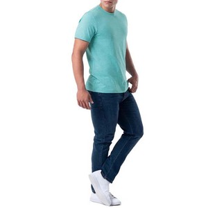 T-shirts en coton pour hommes à prix de gros, manches courtes, col rond, couleur unie, style décontracté urbain, pour l'été - Product Image 4