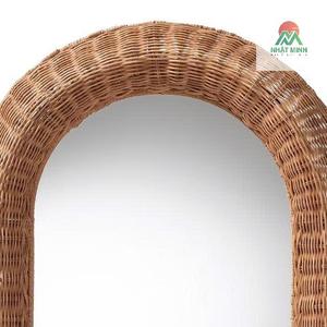 Miroir bohème, arqué, brun naturel Dimensions : 24,00'' L x 2,50'' d'épaisseur x 35,40'' H - Product Image 2