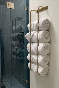 Porta toallas, toallero de hotel, organizador de baño, toallero de pared, toallero moderno, toallero de acero inoxidable - Product Image 4