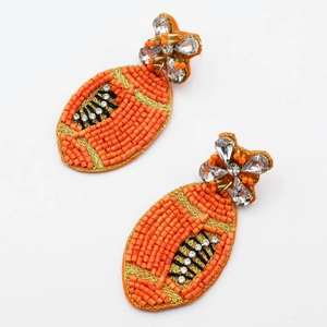 Pendientes Colgantes de Fútbol Americano con Cuentas Moradas, Joyería de Moda para Mujer con Cristales de Imitación, Regalo Ideal - Product Image 6