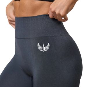 Legging bleu taille haute pour femme, coupe compressive, extensible, pour l'entraînement, le yoga et la gym, bas de sport athlétique - Product Image 2