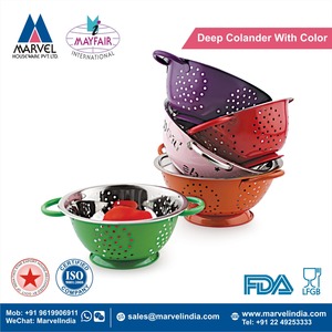 Cesta coladora profunda multifunción de acero inoxidable de alta calidad con recubrimiento en polvo, calidad de exportación, para cocina doméstica. - Product Image 2