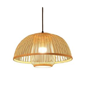 Lustre en bambou 100% naturel fait à la main, salon de thé de style moderne - Product Image 5