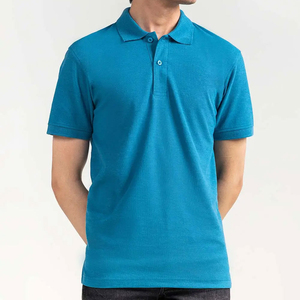 เสื้อโปโลผู้ชายสีพื้น แขนสั้น ผ้าคอตตอนปิเก้ ทรงปกติ สไตล์ลำลอง สีเขียวมะกอก ดีไซน์กระดุม ถักทออย่างดี ปี 2026 - Product Image 1