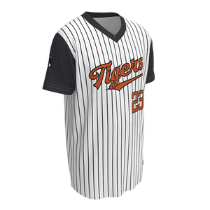 Maillot de baseball personnalisé à col en V, manches courtes, avec logo personnalisé, nom et numéro du joueur, vente en gros - Product Image 4