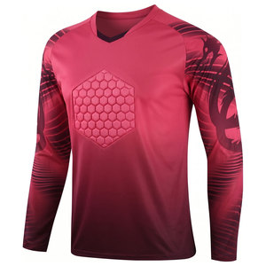 Unisex 100% Polyester Soccer Football Goalkeeper Jerseys Breathable Lightweight Anti-Bacterial Tops Automated Cutting Technology - Product Image 1