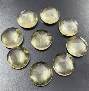 Quartz Citron Naturel Rond Taillé en Rose pour Fabricants de Composants de Bijoux – Vente en Gros - Product Image 4