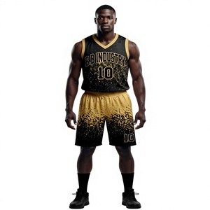 Uniforme de baloncesto juvenil para hombre, diseño dinámico azul y blanco con efecto salpicado, pantalones cortos de jersey personalizados, número 10, kit premium de la industria B.B. - Product Image 2