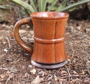 Wooden Mug Handmade Solid Wood Coffee <b>Cup</b> Natural Finish Rustic Style Eco Friendly Drinking Mug for Home - Product Image 2