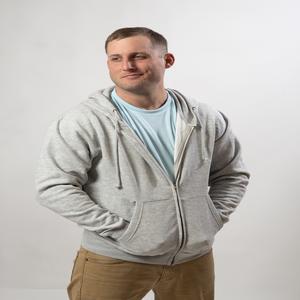 Sudadera con capucha unisex de 320 GSM, 100% algodón, con cremallera, de peso medio, corte regular, para impresión digital, ecológica. - Product Image 2