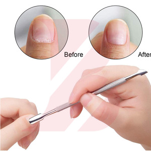 Highest Quality Double Ended Stainless Steel Cuticle Pusher Spoon Dead Skin Remover Manicure Pedicure Nail Care <b>Tool</b> - Product Image 4