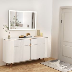 36\" X 28\" <b>Wall</b>-Mounted <b>LED</b> Bathroom <b>Mirror</b> with Bright <b>LED</b> Front Light 5-Minute Defog Full HD Reflection 3 Dimmable Colors - Product Image 4