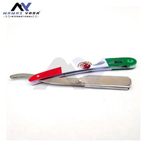 Mexican Flag Handle Barber Straight Cut Throat Shaving Razor Professional Salon <b>Swing</b> Lock Razor for Classic Wet Shaving - Product Image 3