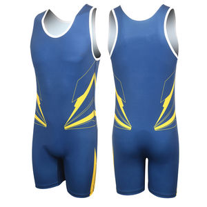 Nouvelle Arrivée Maillots de Lutte Sans Manches Sublimation Grande Taille Séchage Rapide Respirant Taille Adulte Homme Maillot de Lutte Service OEM - Product Image 4