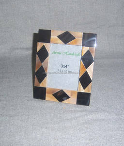 Cadre photo personnalisé en mosaïque d'os et de corne, écologique, taille personnalisée, pour la décoration de la maison - Product Image 2