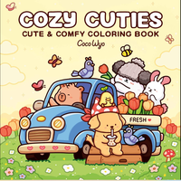 Cozy Cuties - Libro de Colorear Infantil con Diseños Adorables y Cómodos, 120 Hojas Impresas y Laminadas para la Relajación y la Diversión (Papel)