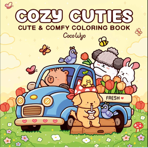 สมุดระบายสีสุดน่ารัก Cozy Cuties สำหรับการผ่อนคลายและสร้างความสุข (ขายส่ง) - Product Image 1