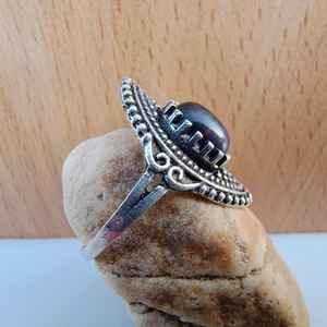 Anillo de Amatista Chapado en Plata de Ley, Hecho a Mano, Estilo Art Deco, Joyería con Piedras Preciosas para Mujer, Regalo Elegante para Bodas y Fiestas - Product Image 3