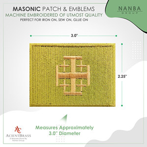 Jerusalem Cross Embroidered Tactical Morale Patch Featuring A Hook-And-Loop Backing For Attachment To Gear - Product Image 3