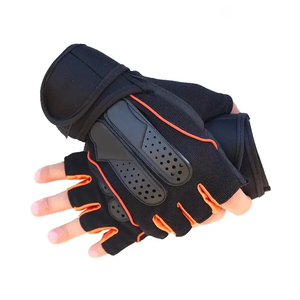 Gants de cyclisme unisexes durables à doigts entiers, noirs, respirants, antidérapants, en polyester, fermeture à enfiler pour le cyclisme et les sports d'été - Product Image 1