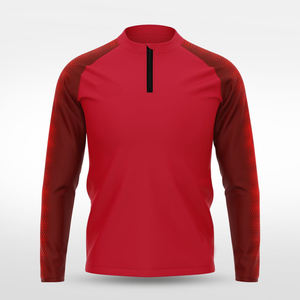 Chaqueta Cortavientos Ligera de Poliéster/Algodón para Hombre, con Cierre de Cremallera 1/4, Sublimación y Diseño Personalizado, para Deportes al Aire Libre y Entrenamiento - Product Image 1