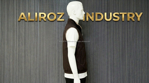 Gilet sans manches réversible pour homme, sans col, fermeture éclair, coupe-vent, décontracté, extérieur, hiver, couleur unie, Spandex/Polyester - Product Image 3
