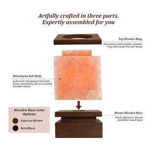 Best Quality Himalayan Cube Shape Salt <b>Lamp</b> Pure Mineral Himalayan Cube Shape Salt <b>Lamp</b> For Living Room - Product Image 3