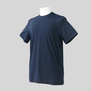T-shirt à manches courtes pour homme, bleu marine, col rond, coupe classique, tissu jersey à séchage rapide, style décontracté - Product Image 5