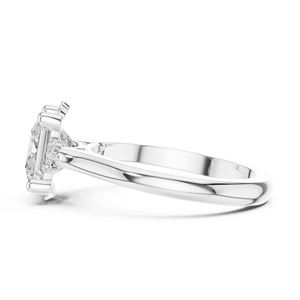 Anillo de Compromiso de Oro de 14K con Diamantes Cultivados en Laboratorio para Mujer, Certificado IGI, Estilo Geométrico Clásico - Product Image 2