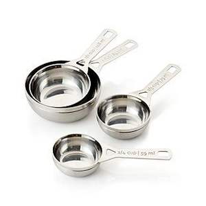 Heavy Duty Steel <b>Measuring</b> <b>Cup</b> Set with Wooden Handles <b>for</b> <b>Baking</b> Cooking Hotel and Commercial Kitchen Home Decor - Product Image 3