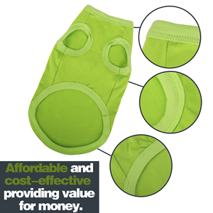 Comfortable Pet Apparel Blank Solid Color Dog <b>T</b>-Shirt High Quality Cotton Puppy Clothes Light Weight <b>Cat</b> Vest Pet Garments - Product Image 3