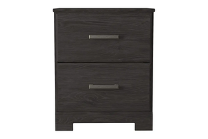 Modern Dark Wood Queen <b>Bed</b> Frame with 2-Drawer Storage <b>Platform</b> Bedroom Furniture Set for Apartment & Hotel Use - Product Image 3