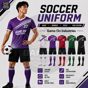 Tenue de sport respirante, imprimée par sublimation, confortable, de bonne qualité, au meilleur prix, créez votre propre uniforme de football, nouvelle arrivée - Product Image 2